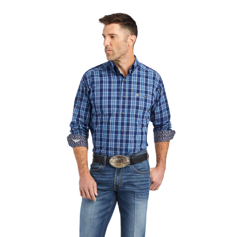 Ariat Hemden Herren - Relentless Timeless Stretch Classic Fit Blau ( MADRC-5968 )